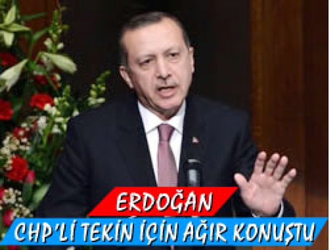 Başbakan Erdoğan, CHP'li Tekin için ağır konuştu