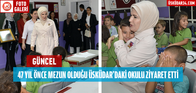 First Lady Emine Erdoğan, mezun olduğu İlkokulu ziyaret etti