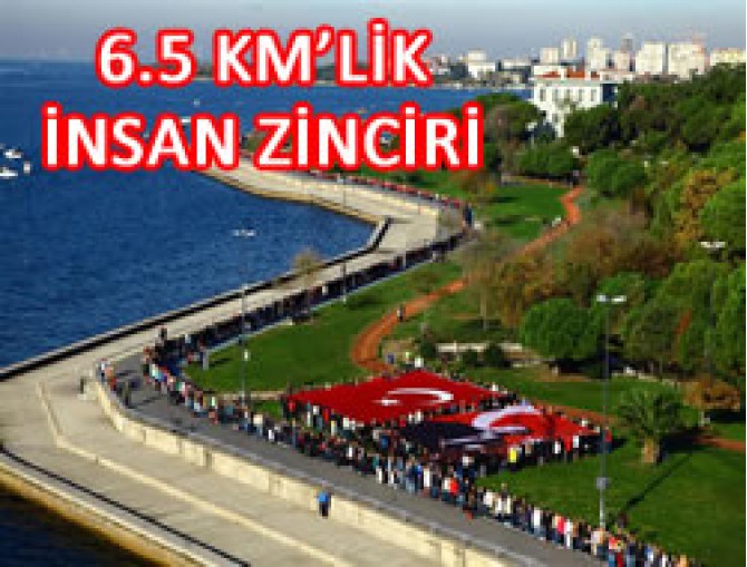 Kadıköy'de 6.5 Km'lik İnsan Zinciri
