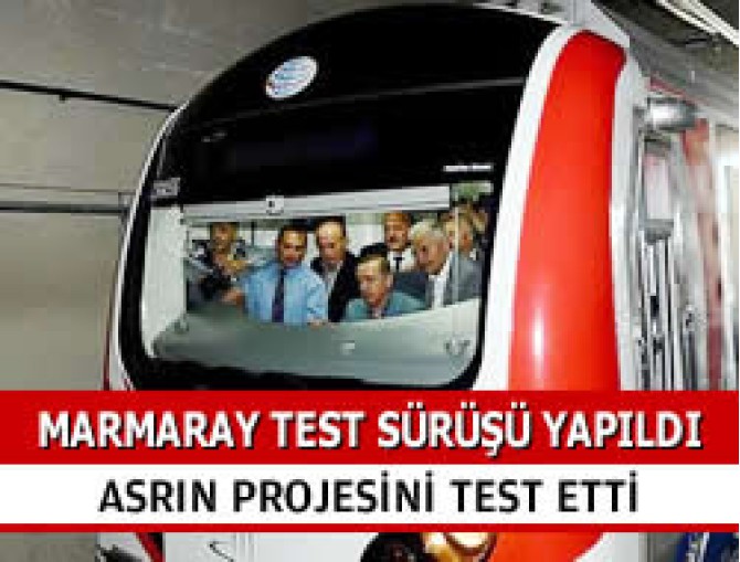 Başbakan Erdoğan Marmaray'ı test etti