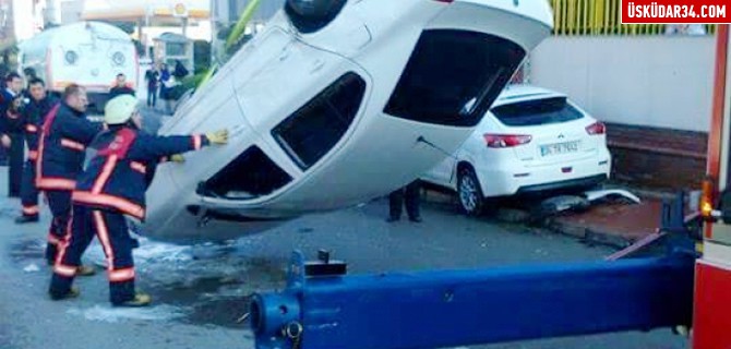 Üsküdar'da yarış kaza getirdi